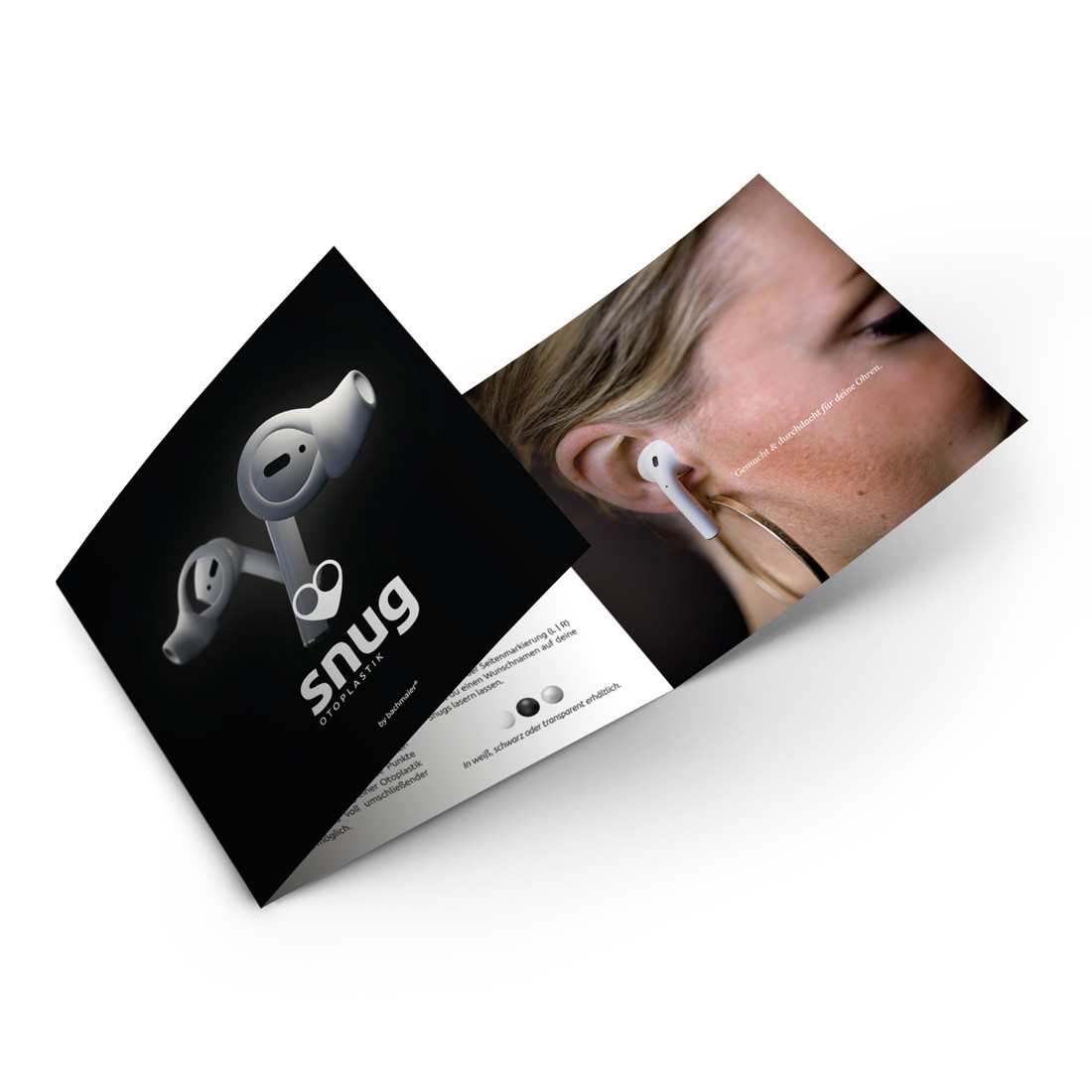 bachmaier Marketingmaterial – Magazine In Ears Snug-Otoplastik