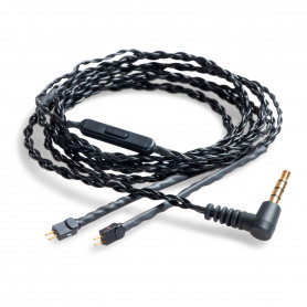 2Pin Kabel, schwarz - steckbar + Mikrofon